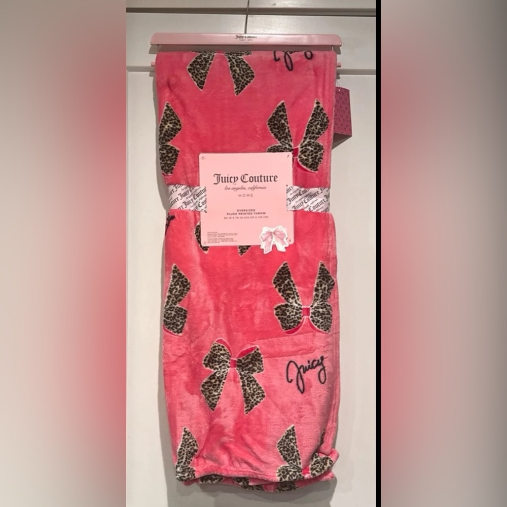 Juicy Couture Leopard Bow Blanket